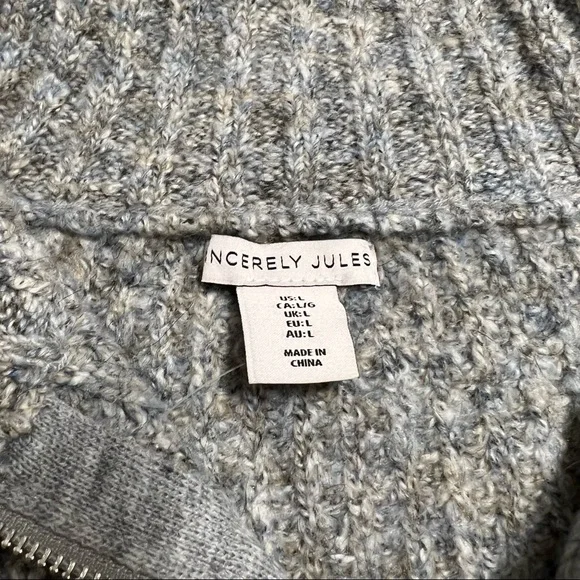 NWT Sincerely Jules Shawl Collar Cropped Sweater - Picture 3 of 6
